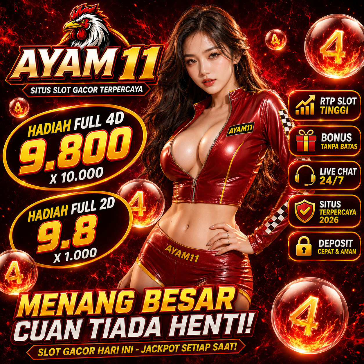 AYAM11 << Pusat Slot Gacor Modern dengan Jackpot Spektakuler, Deposit Super Cepat, dan Bonus Tanpa Batas